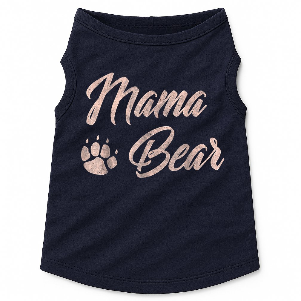 Vintage Mama Bear Paw Funny Mothers Day Mommy Grandma Aunt Doggie Tank