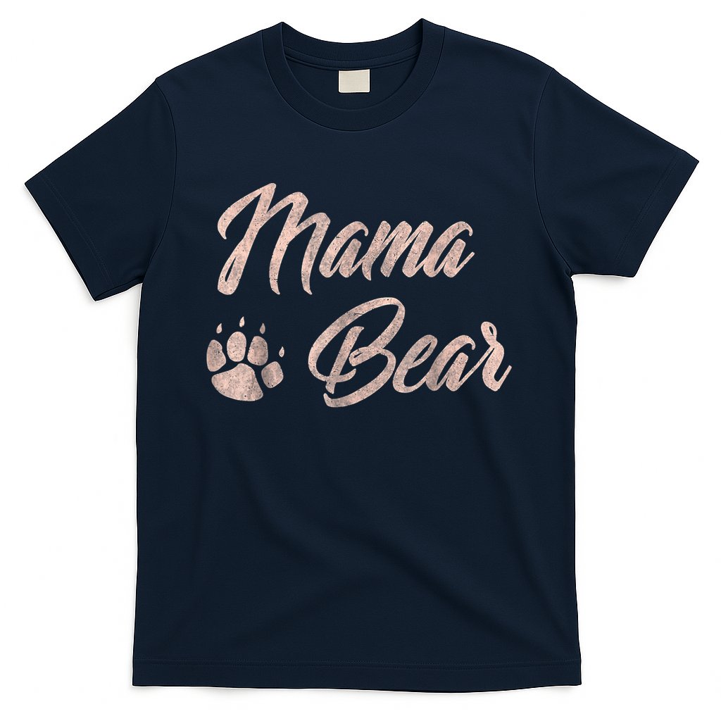 Vintage Mama Bear Paw Funny Mothers Day Mommy Grandma Aunt T-Shirt