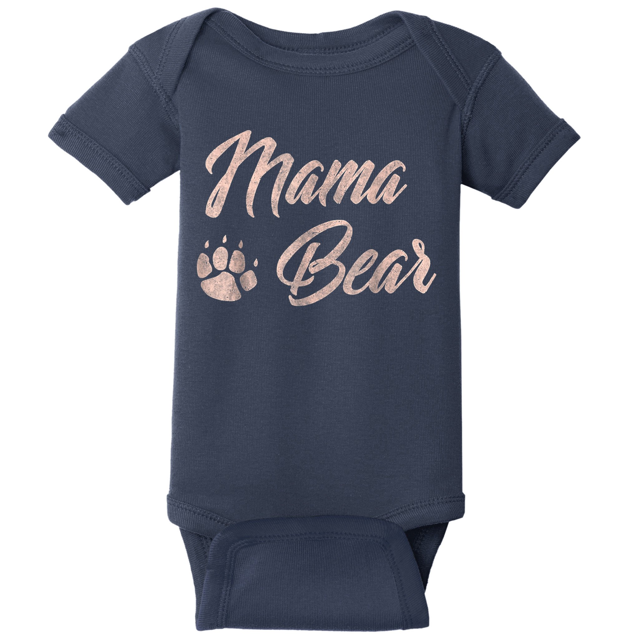 Vintage Mama Bear Paw Funny Mothers Day Mommy Grandma Aunt Baby Bodysuit