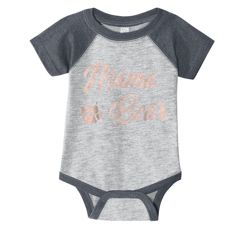 Vintage Mama Bear Paw Funny Mothers Day Mommy Grandma Aunt Infant Baby Jersey Bodysuit