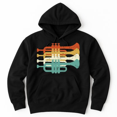 Vintage Marching Band Trumpet Player Retro Design Trumpeter Hoodie