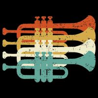 Vintage Marching Band Trumpet Player Retro Design Trumpeter Tall T-Shirt