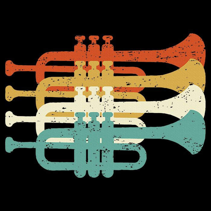 Vintage Marching Band Trumpet Player Retro Design Trumpeter Tall T-Shirt