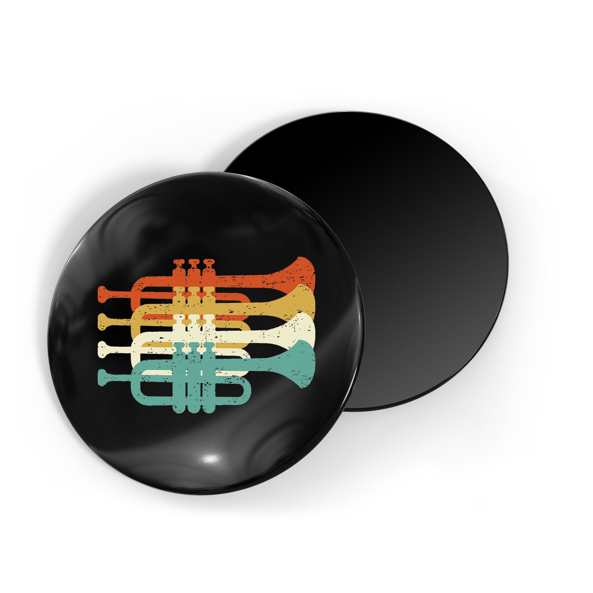 Vintage Marching Band Trumpet Player Retro Design Trumpeter Magnet