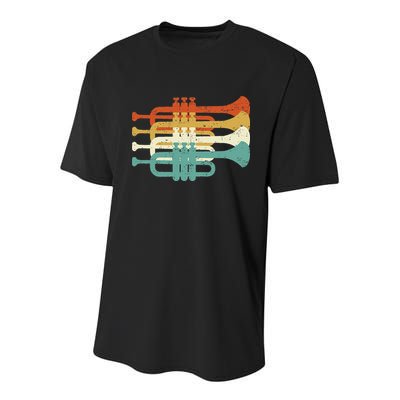 Vintage Marching Band Trumpet Player Retro Design Trumpeter Youth Performance Sprint T-Shirt