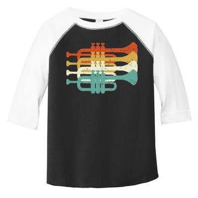 Vintage Marching Band Trumpet Player Retro Design Trumpeter Toddler Fine Jersey T-Shirt