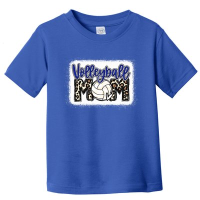 Volleyball Mom Blue Leopard Funny Gift Toddler T-Shirt