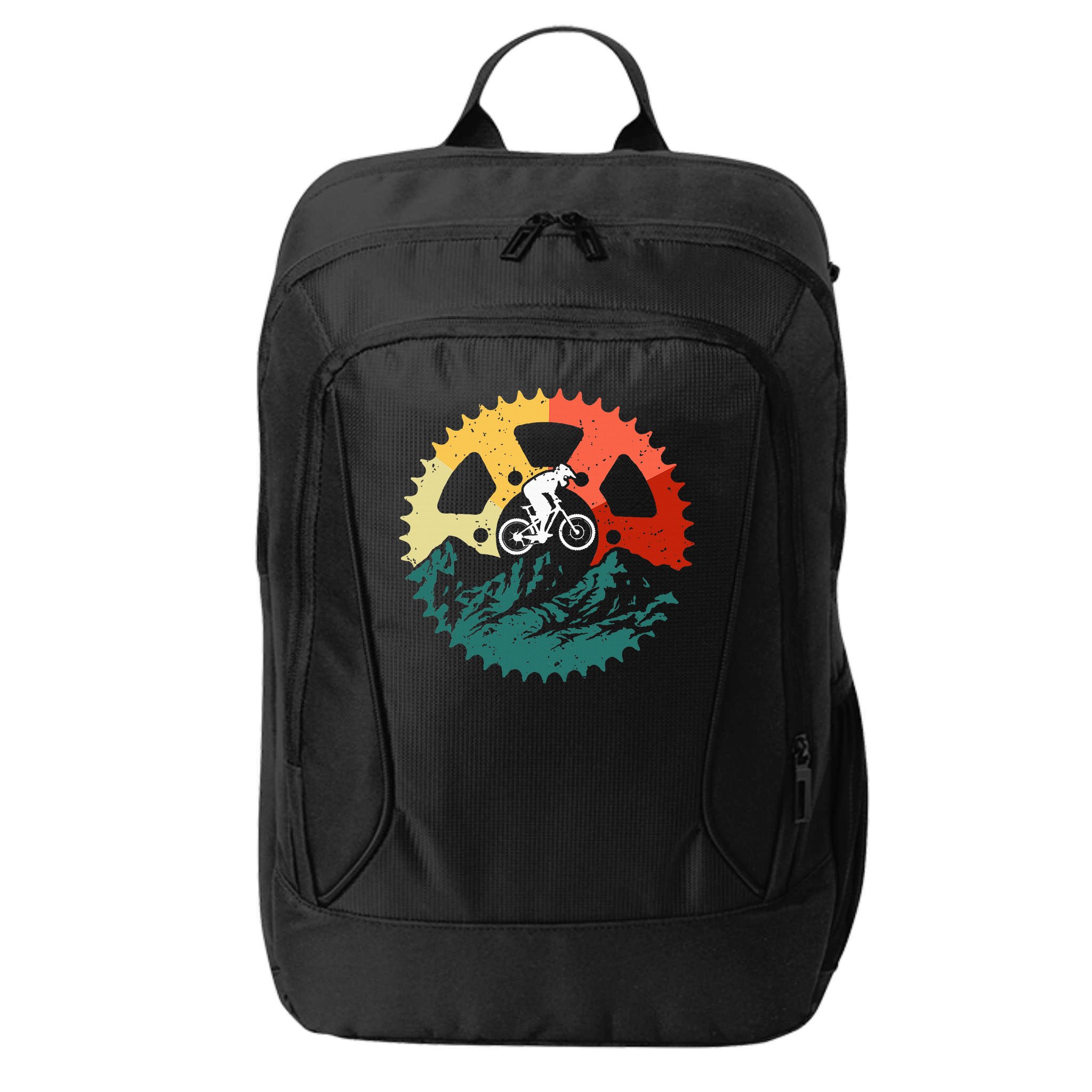 Vintage Mountain Biking Art For Mountain Biker Men Women City Backpack