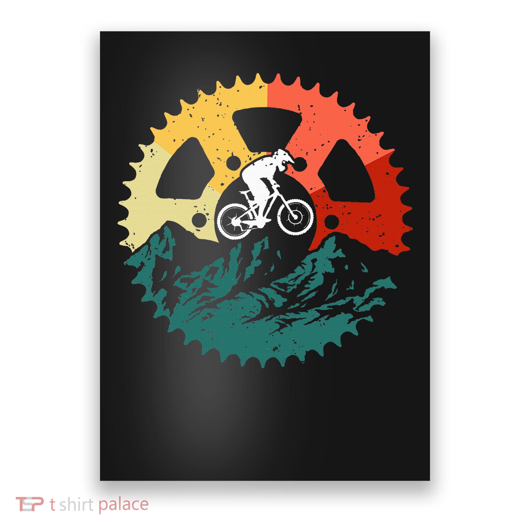 Vintage Mountain Biking Art For Mountain Biker Men Women Poster
