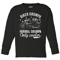 Vintage Motorcycle Bike Riders Biker Grumpa Toddler Long Sleeve Shirt