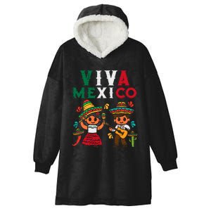 Viva Mexico Boy Girl Maracas Guitar Mexican Independence Hooded Wearable Blanket