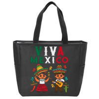 Viva Mexico Boy Girl Maracas Guitar Mexican Independence Zip Tote Bag