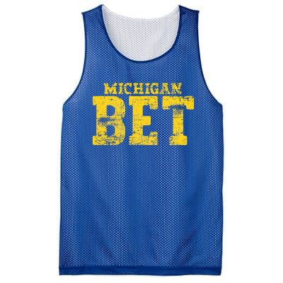 Vintage Michigan Bet Mesh Reversible Basketball Jersey Tank