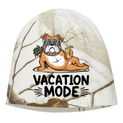 Vacation Mode Beach Pug Dog Kati - Camo Knit Beanie