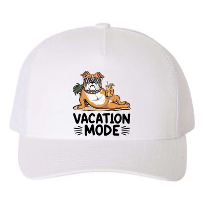 Vacation Mode Beach Pug Dog Yupoong Adult 5-Panel Trucker Hat