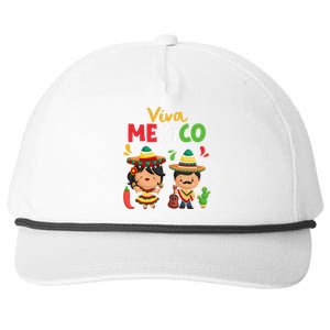 Viva Mexico Boy Girl Maracas Guitar Mexican Independence Gift Snapback Five-Panel Rope Hat