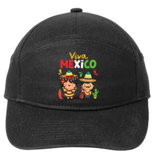 Viva Mexico Boy Girl Maracas Guitar Mexican Independence Gift 7-Panel Snapback Hat