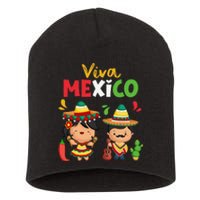 Viva Mexico Boy Girl Maracas Guitar Mexican Independence Gift Short Acrylic Beanie