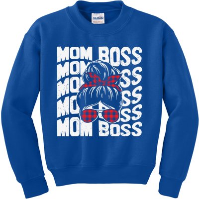 Vintage Mom Boss Ceo Wife Proud Husband Family Mother Gift Kids Sweatshirt