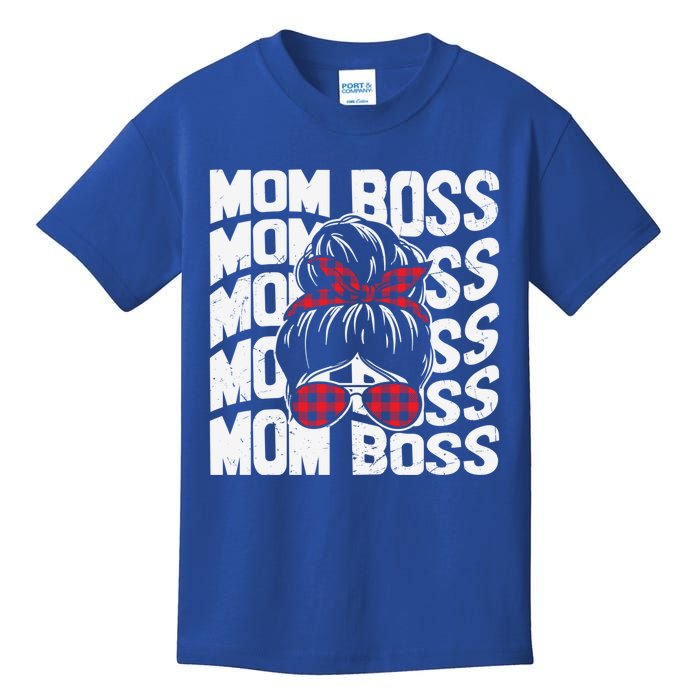 Vintage Mom Boss Ceo Wife Proud Husband Family Mother Gift Kids T-Shirt