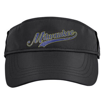 Vintage Milwaukee Baseball Adult Drive Performance Visor
