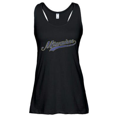Vintage Milwaukee Baseball Ladies Essential Flowy Tank