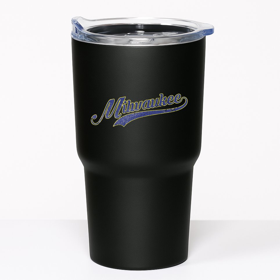 Vintage Milwaukee Baseball Tumbler