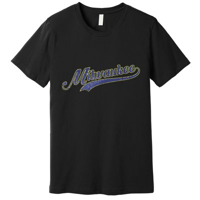 Vintage Milwaukee Baseball Premium T-Shirt