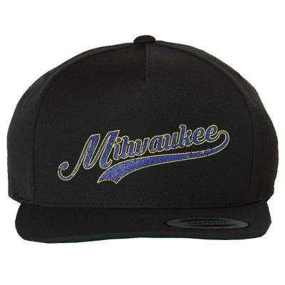 Vintage Milwaukee Baseball Wool Snapback Cap