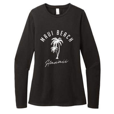 Vintage Maui Beach Hawaii Womens CVC Long Sleeve Shirt