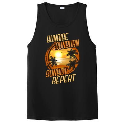 Vacay Mode Beach Vacation Sunrise Sunburn Sunset Repeat Gift PosiCharge Competitor Tank