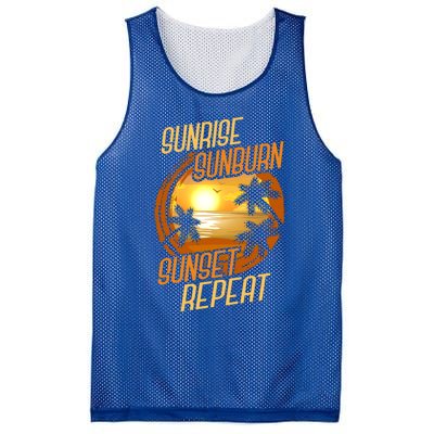 Vacay Mode Beach Vacation Sunrise Sunburn Sunset Repeat Gift Mesh Reversible Basketball Jersey Tank