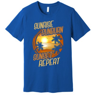 Vacay Mode Beach Vacation Sunrise Sunburn Sunset Repeat Gift Premium T-Shirt