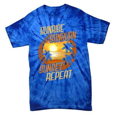 Vacay Mode Beach Vacation Sunrise Sunburn Sunset Repeat Gift Tie-Dye T-Shirt