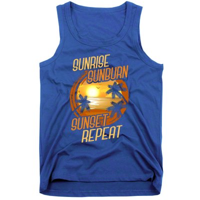 Vacay Mode Beach Vacation Sunrise Sunburn Sunset Repeat Gift Tank Top