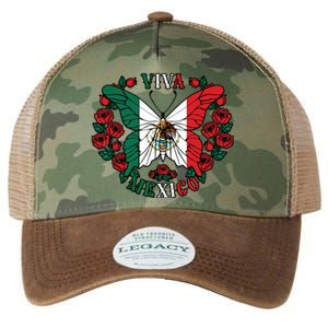 Viva Mexico Butterfly Rose Mexican Independence Legacy Tie Dye Trucker Hat