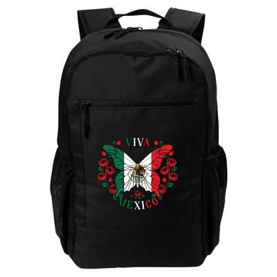 Viva Mexico Butterfly Rose Mexican Independence Backpack