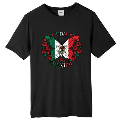 Viva Mexico Butterfly Rose Mexican Independence Tall Fusion ChromaSoft Performance T-Shirt