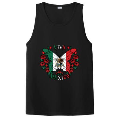 Viva Mexico Butterfly Rose Mexican Independence PosiCharge Competitor Tank