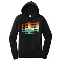 Vintage Marching Band Trumpet Player Retro Design Trumpeter Women's Pullover Hoodie