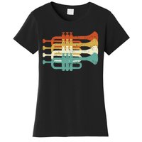 Vintage Marching Band Trumpet Player Retro Design Trumpeter Women's T-Shirt