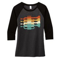 Vintage Marching Band Trumpet Player Retro Design Trumpeter Women's Tri-Blend 3/4-Sleeve Raglan Shirt