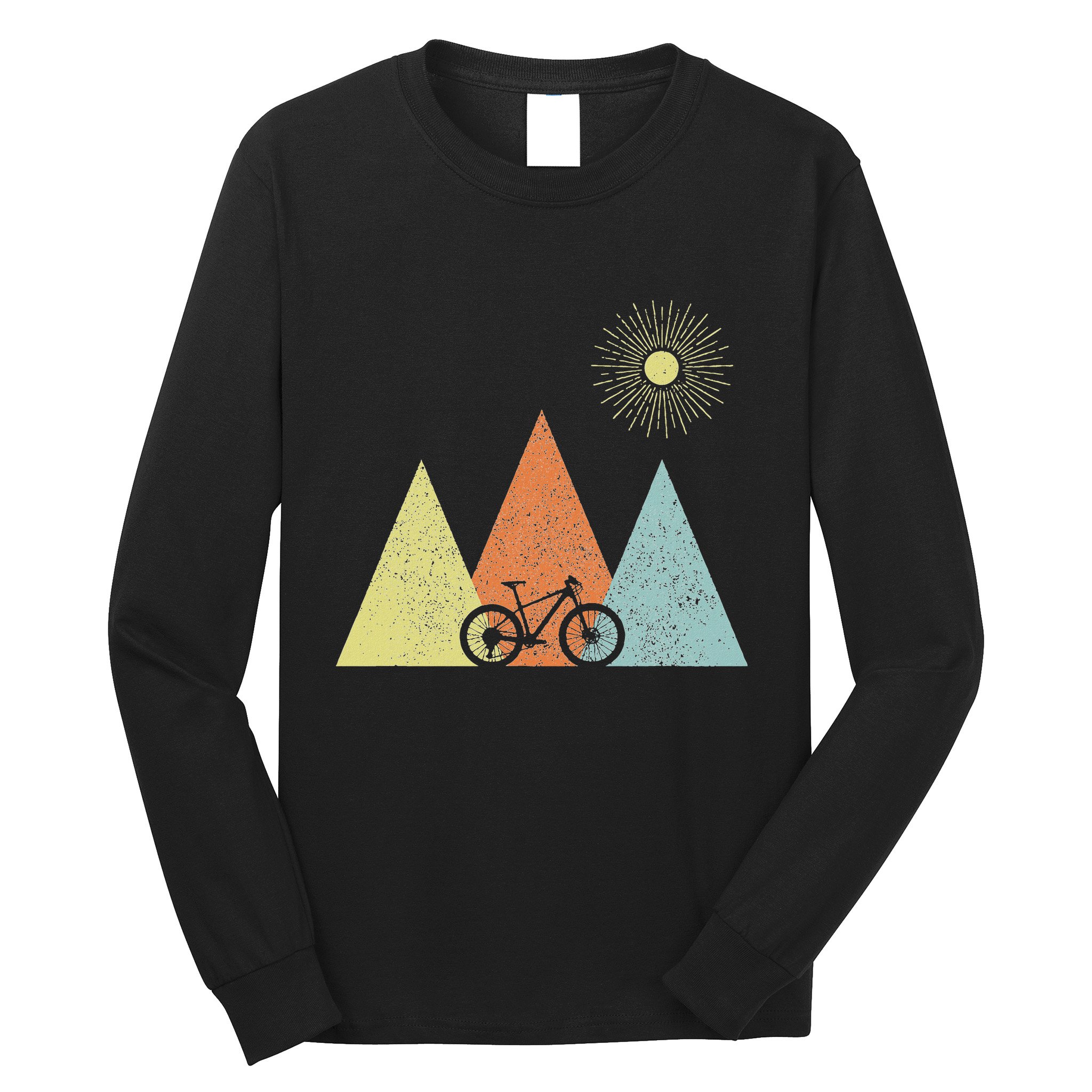 Vintage Mountain Bike Mtb Bicycle Cycling Cyclist Biker Long Sleeve Shirt
