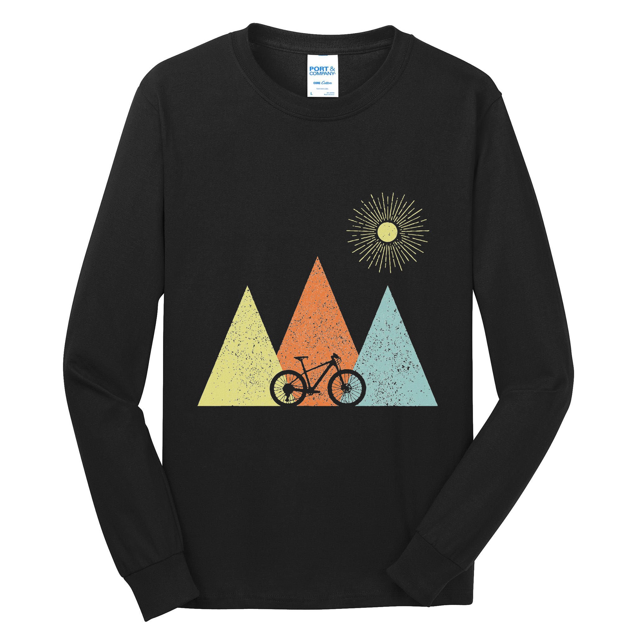 Vintage Mountain Bike Mtb Bicycle Cycling Cyclist Biker Tall Long Sleeve T-Shirt