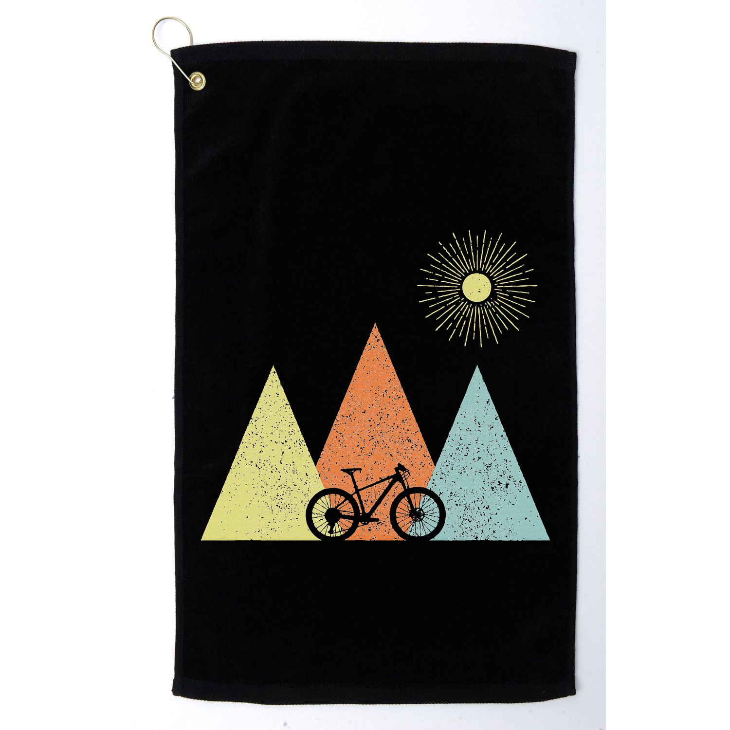 Vintage Mountain Bike Mtb Bicycle Cycling Cyclist Biker Golf Towel