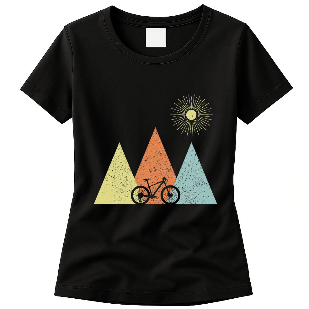 Vintage Mountain Bike Mtb Bicycle Cycling Cyclist Biker Womens T-Shirt