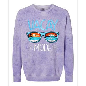 Vacay Mode Beach Vacation Summer Cruise Getaway Holiday Colorblast Crewneck Sweatshirt