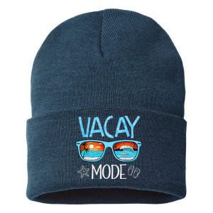 Vacay Mode Beach Vacation Summer Cruise Getaway Holiday Sustainable Knit Beanie