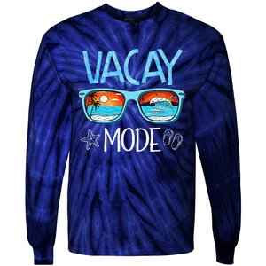 Vacay Mode Beach Vacation Summer Cruise Getaway Holiday Tie-Dye Long Sleeve Shirt