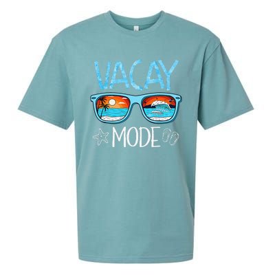 Vacay Mode Beach Vacation Summer Cruise Getaway Holiday Sueded Cloud Jersey T-Shirt